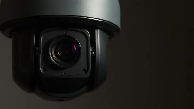 Security Camera Surveillance System Close Up High-Quality Monitoring Video Footage