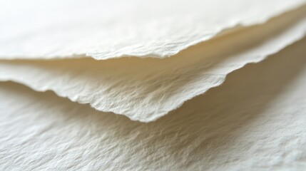 Close-up of textured white paper layers