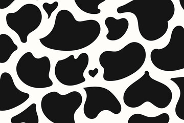 Seamless cow pattern background. hand drawn seamless pattern. cow pattern background for fabric design, textile print, wrapping paper, cover. Vector illustration.