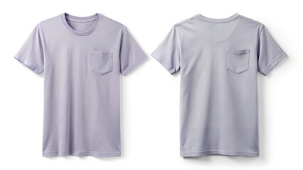 Minimal Clear Elegant Light Lavender Pocket T Shirt