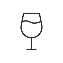 Wine glass icon symbolizing drink, beverage, celebration, alcohol, or hospitality in user interface or design.