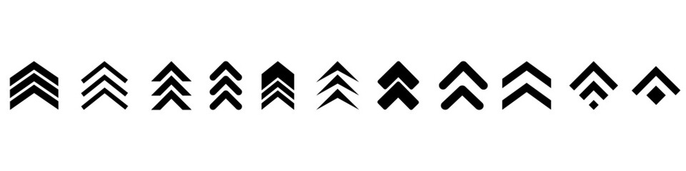 Swipe icon vector set. Scroll illustration sign collection. Arrow symbol. Arrow up web icons. Swipe symbols for web and mobile app.