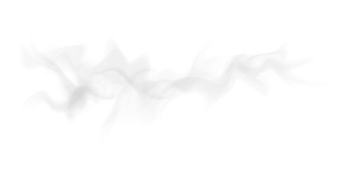 Realistic Grey Smoke Swirl Effect with Soft Transparency for Steam, Mist or Magical Atmosphere Design