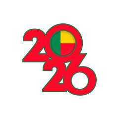 2026 banner with Benin flag inside.