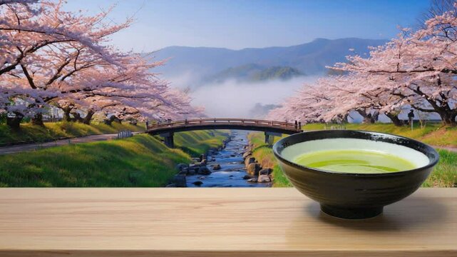 Matcha tea in Japan.