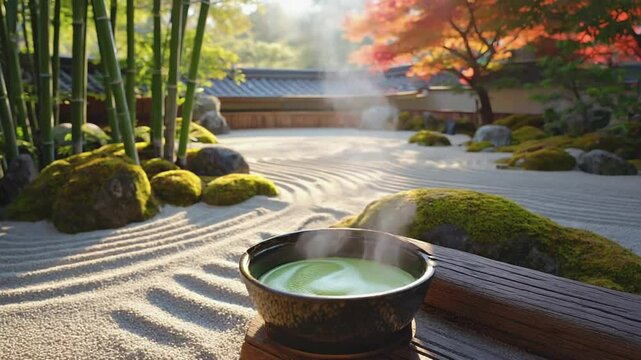 Matcha tea in Japan.