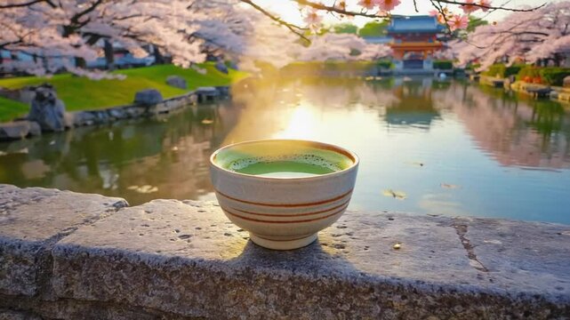 Matcha tea in Japan.