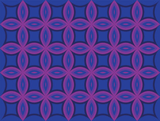 seamless pattern with purple flowers