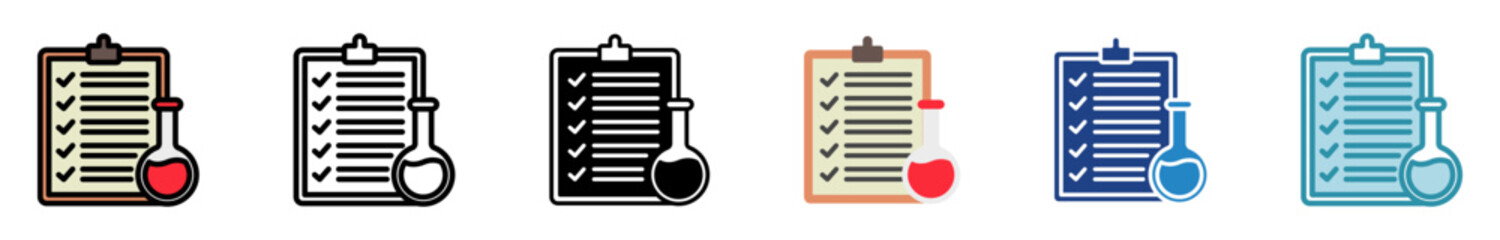 Index List multi style, mini illustration icon set. outline, flat, glyph, line color. vector for UI, UX, app, web, digital or print, related to education, business, research and development.