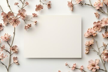 Detailed Image of Luxury Floral Wedding Invitation Card Template Design Mockup