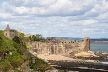 The ruins of St. Andrews castle in Fife