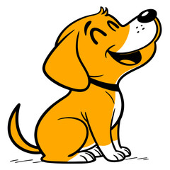 Cute Dog Illustration Vector