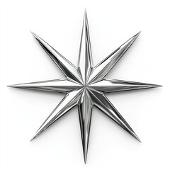 Fototapeta premium Five-pointed starburst eight-pointed symmetrical reflective.