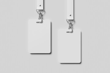 Blank ID card for mockup - 3D Illustration