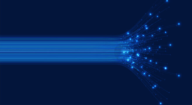 Optical fiber communication. Super fast fiber optic