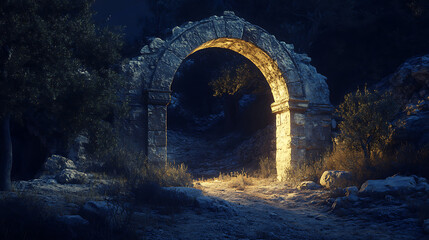 Floral garden celebrates around fountain with waving bunting high resolution picture