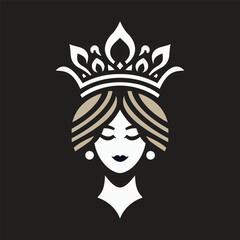 Elegant Queen Silhouette with Crown