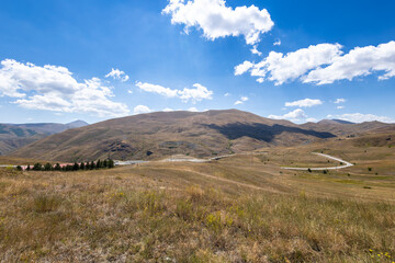 landscape in the mountains and clouds