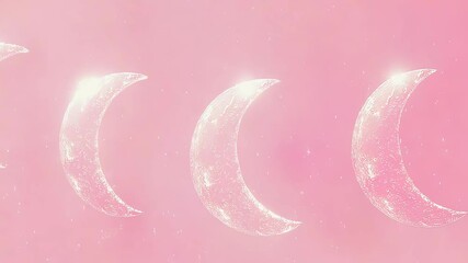 Pink celestial moon phases - Powered by Adobe