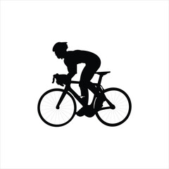 Fototapeta premium Silhouette cycling icon