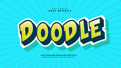 Doodle Cartoon text effect 