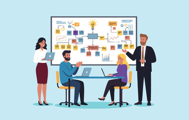 Strategic Planning Meeting Team Collaboration, Brainstorming, and Innovative Solutions for Business Growth