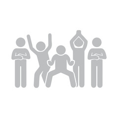 crowd happy icon