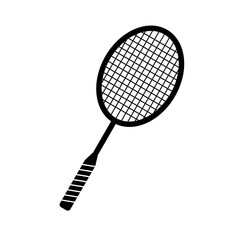 Racket icon. Racket vector icon in line design for web design, logo and mobile app. Symbol of Racket on white background. Vector illustration.