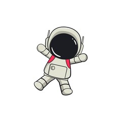 Cartoon boy astronaut vector 