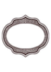 Vintage frames set isolated on white background. Decorative frame.