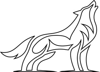 line vector logo: wolf, fox, and jackal in flat design style.
