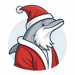 Cute animal wearing Santa Claus outfit vector illustration background isolated white 