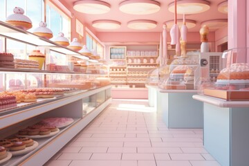 Obraz premium Bakery store architecture patisserie.