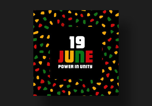 Juneteenth Social Media Banner Layout