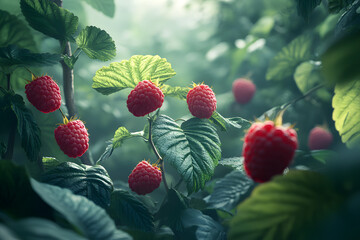 Raspberry fruit food plant.