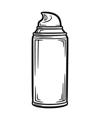 Shaving Cream Line Art