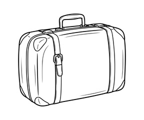 Suitcase Line Art
