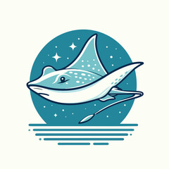 stingray fish vector image