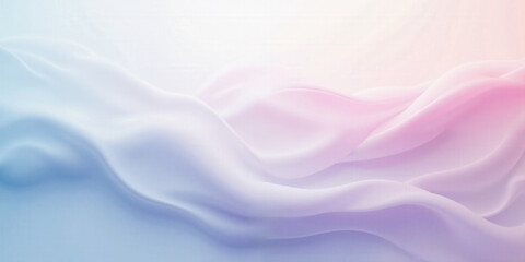 Obraz premium Minimalist Gradient Waves A gradient blending pale blue, pink, and lavender, with abstract, wavy lines in white. The lighting is