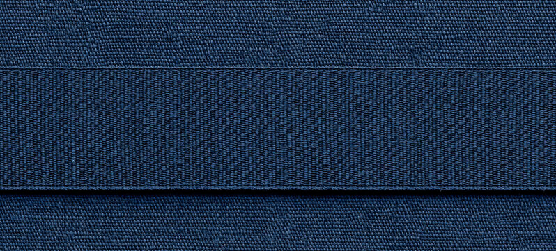 Deep navy blue canvas with fine grain texture horizontal stripe fabric pattern textile material modern minimal abstract calm elegant seamless background - Powered by Adobe