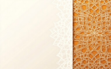 Arabic pattern vector background with white space in the middle for text