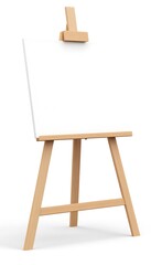 Realistic Artist Canvas Setup on Easel