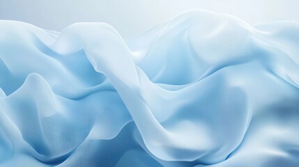 Obraz premium Light Blue Fabric Drape, Soft Texture, Smooth Surface, Elegant Background