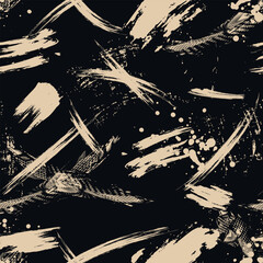 Sport seamless abstract pattern. Grunge urban repeated backdrop for textile, wrapping paper. Lines elements, brushe stroke.