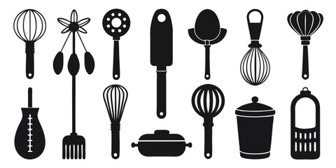 A flatlay design featuring a collection of vintage handheld beaters