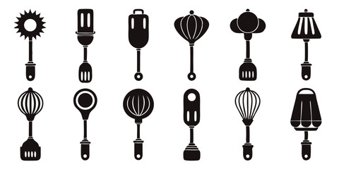 Highresolution flatlay design featuring a collection of vintage handheld beaters