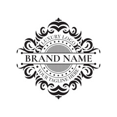 Vintage Badge label in black and white