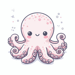 cute octopus image vector