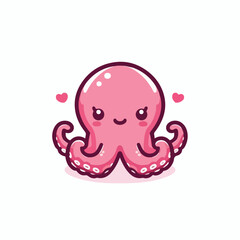 Naklejka premium cute octopus image vector