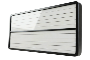 Stylish lightbox with interchangeable letters for signage isolated on a transparent background